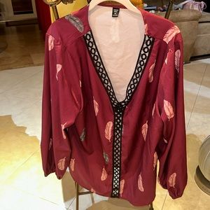 Shein plus long sleeve blouse